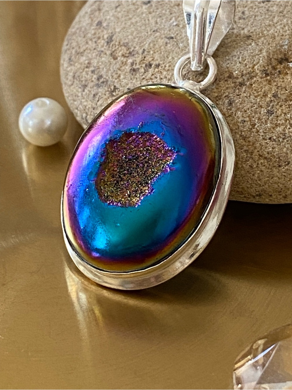 Titanium Druzy Pendant - Picture 4 of 10